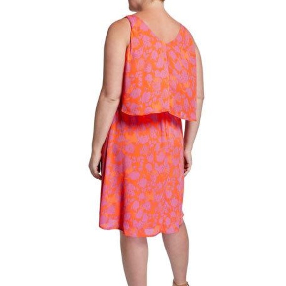 New Bobeau Lane Floral Double V Sleeveless Dress - Picture 2 of 2